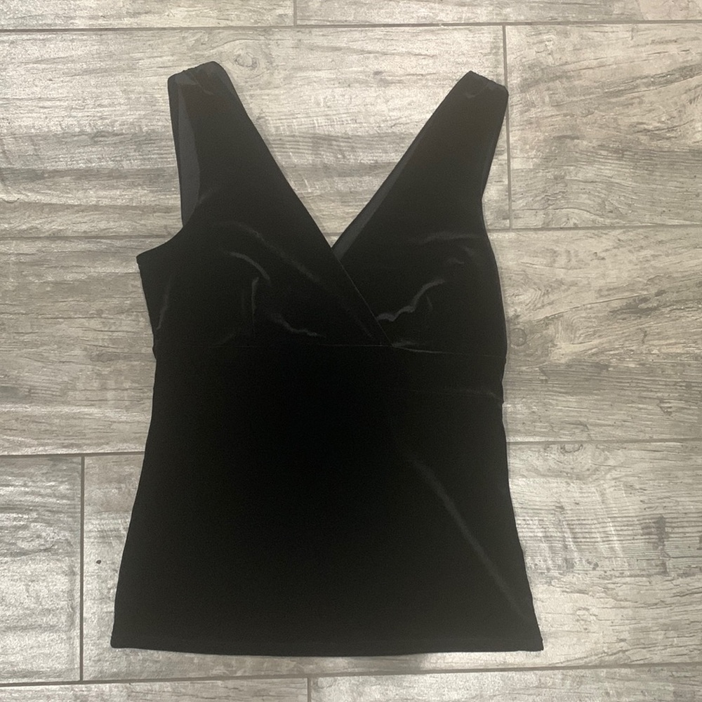Velvet v-neck top